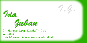 ida guban business card